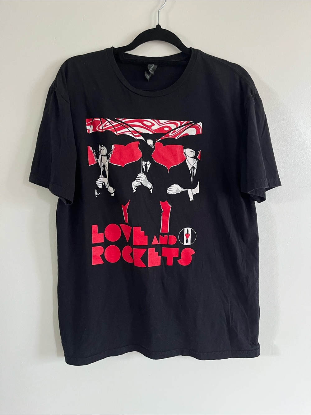 Love and Rockets Black Graphic Band T-Shirt - 2023 Tour Gildan Softstyle